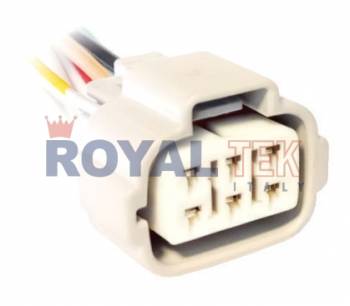 FICHA DE CONEXION ROYALTEK 6 (SEIS) VIAS MODULO DE INYECCION TOYOTA HILUX 3.0 - VENTA EN PAQUETES DE 5 UNIDADES ---